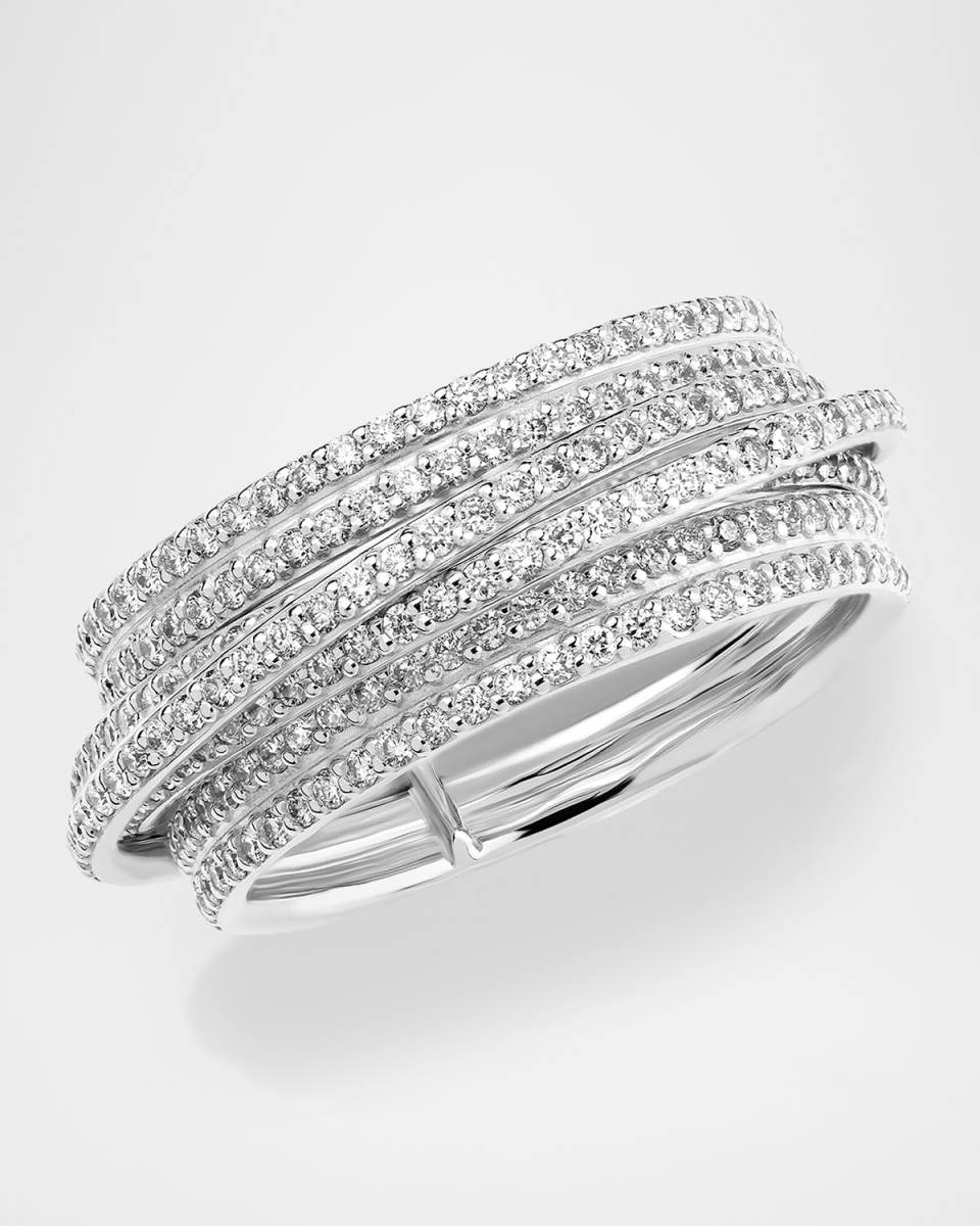 14K White Gold Kinetic Spinner Diamond Ring
